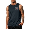 thumbnail image 3 of 250 Anniversary Usa Tank Tops for Men Crew Neck Sleeveless American Flag Print Casual Patriotic Tunics Flowy Summer Daily Tees ,L,#01 Navy, 3 of 4