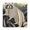 thumbnail image 3 of "Raccoon in Deco Style" - Canvas, 3 of 25