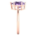 thumbnail image 3 of 2 ctw Solitaire Anniversary Ring for Women | Pear Cut Simulated Alexandrite | Hyperallergenic Solid 18K Rose Gold, 3 of 5