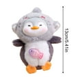 thumbnail image 2 of Creative And Cute Vinyl Plush Penguin Doll Toy Ornaments School Bag Hanging Accessories Holiday Gifts Dual-Material Craftsmanship High-Gloss Vinyl Back Soft Velvet Belly Obsidian, 2 of 5