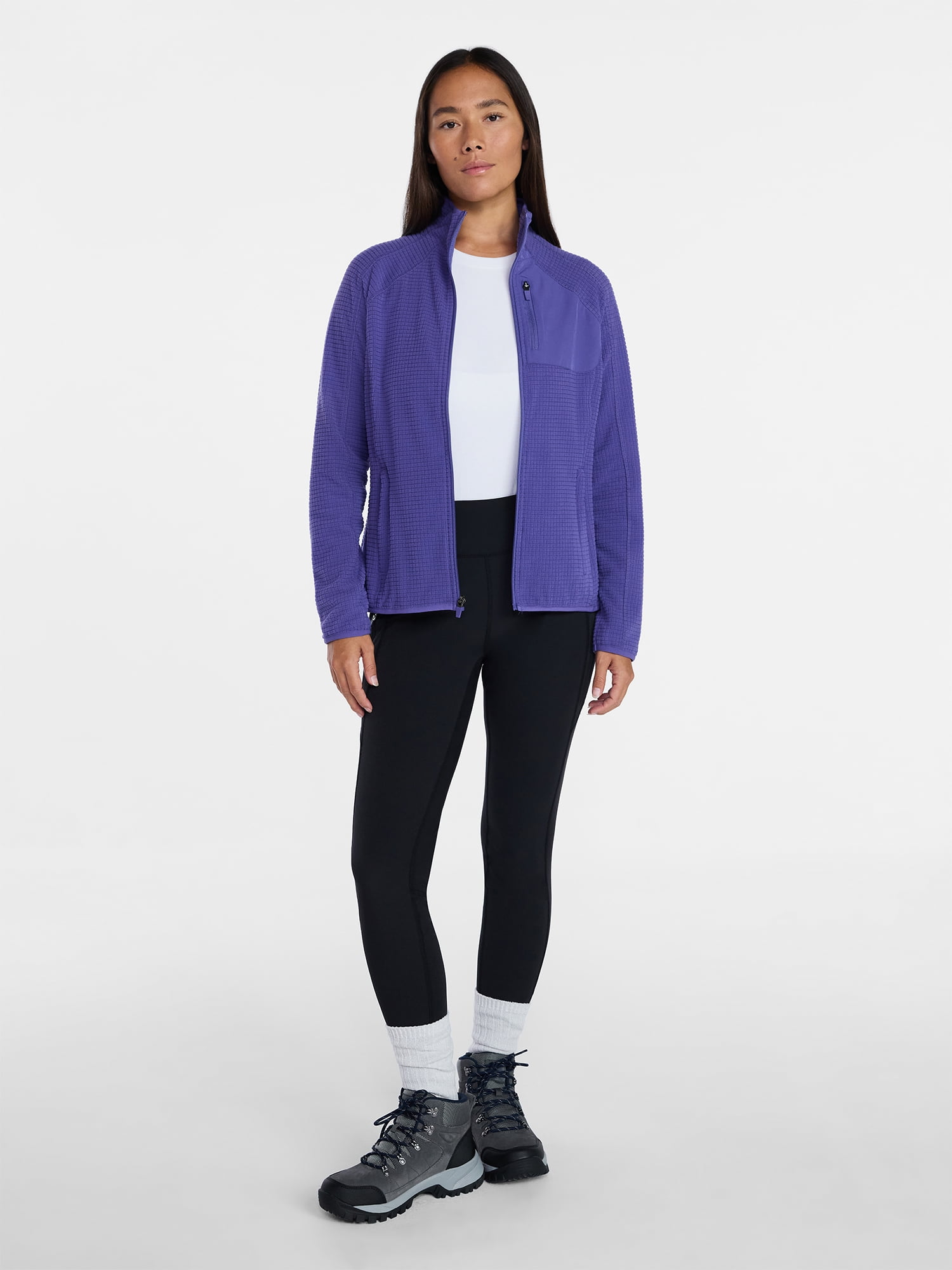 Ozark Trail Women's and Women's Plus Mock Neck Fleece Jacket, Sizes XS-2X