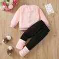 thumbnail image 4 of Toddler Girls Outfits Sets Winter Cute Cartoon Hoodie Pants Outfit Clothing Red Size 3-4T, 4 of 9
