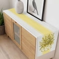 thumbnail image 4 of Eucalyptus Yellow Table Runner - 70 Inch Long, Kitchen Dining Table Runner Dresser Scarves, Vintage Bottle Succulents Flower Stripe Farmhouse Decor for Coffee Tables Wedding Party Banquet, 4 of 8