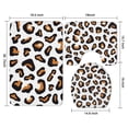 thumbnail image 3 of Black and Orange Of Leopard Print Bathroom Rugs Sets 3 Piece,Toilet Cover Set,Absorbent Non Slip Bathroom Mats Sets with U-Shaped Contour Rug Toilet Rug Set, 3 of 5