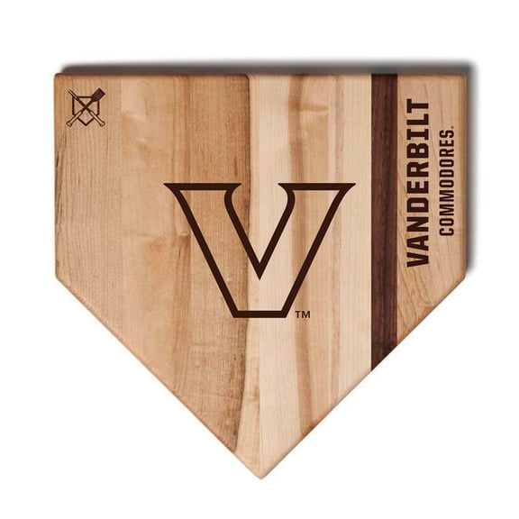 Baseball BBQ  Vanderbilt Commodores 12" x 12" Home Plate Cutting Board