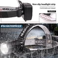 thumbnail image 4 of Linterna frontal LED Xhp-70.2, función de zoom, luz potente, USB, batería 18650, ideal para pescar o acampar, 7000 lúmenes, 4 of 4