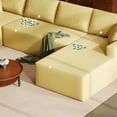 thumbnail image 5 of 140 '' Oversized U-Shaped Chaise Sofa Modern Modular Cloud Couch with Deep Seating Upholstered Sofa for Living Room Bedroom,No Assembly Required, Yellow(Teddy Fabric), 5 of 8