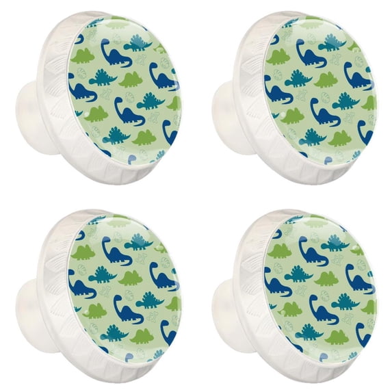 4 Pcs Dinosaur Knobs for Kitchen Cabinet Cupboard Dresser Bookcase Drawer Pulls Handles Round Home Decor