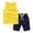 Yellow, variant on Rotm Toddler Boys Shorts Toddler Baby Boy Clothes Summer Outfit Stripe Waffle Knit Sleeveless Vests Shirts Shorts Set Orange,6-7 Years