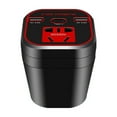 thumbnail image 1 of Car Power Inverter 12V/24V to 220V with LED Display, 3 USB Fast Charging Ports, 200W Universal Vehicle Converter for Cars, Pickups & Containers, 80cm Cable Length, 1 of 8