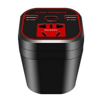 Portable 200W Power Inverter with 2 USB TypeC Ports and 12V24V220V др ю д ы