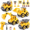 thumbnail image 1 of Juego de taladros LUDILO DIY Stem Toys para 4 camiones de construcción, 1 of 8