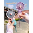 thumbnail image 4 of Kawaii Candy Color Verano Enfriador Ventilador Portátil De Mano Mini USB Recargable Silencioso De Aire Tamaño Bolsillo Escritorio Soporte Para Teléfono, 4 of 4