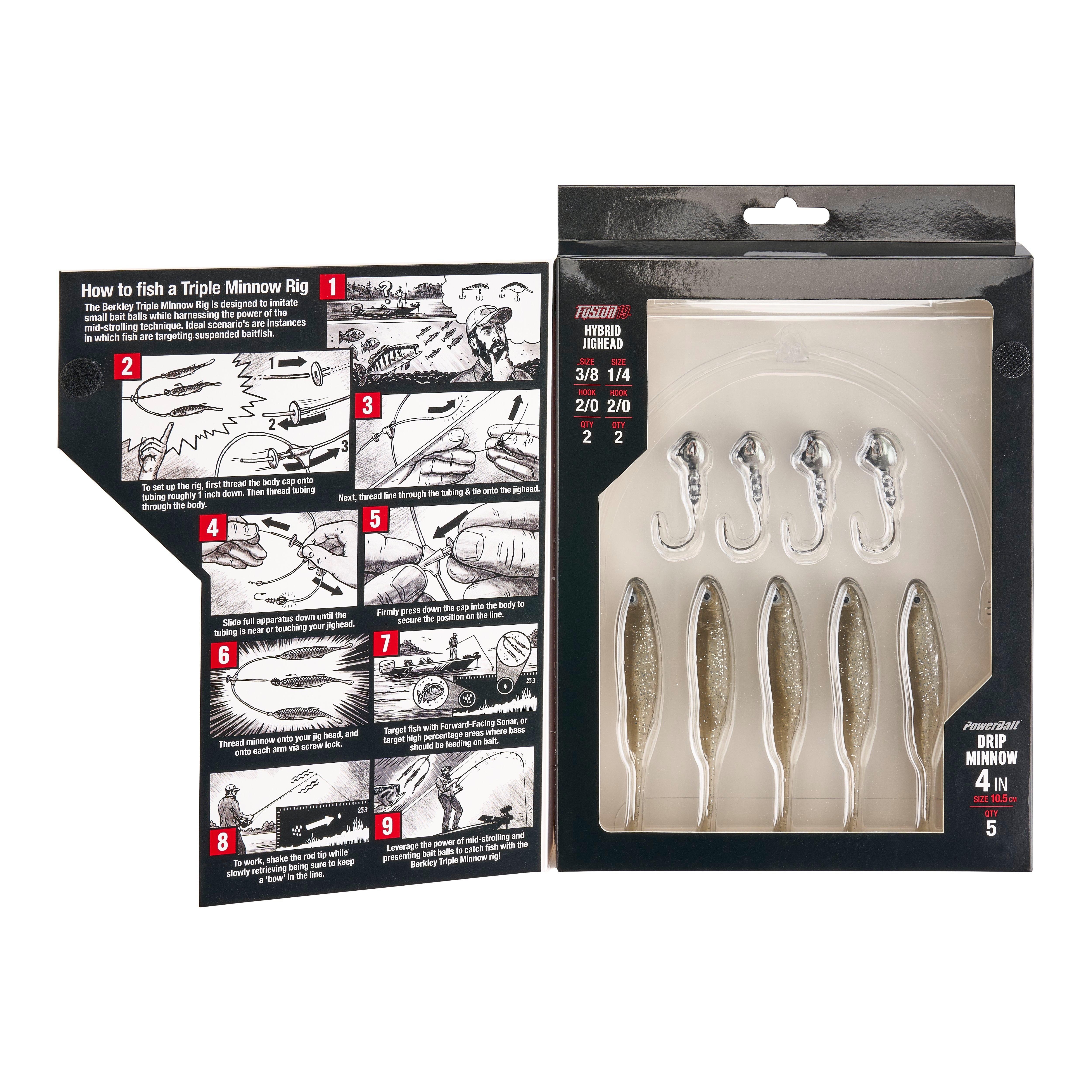 Berkley Triple Minnow Rig Kit, 4in, Tennessee Shad