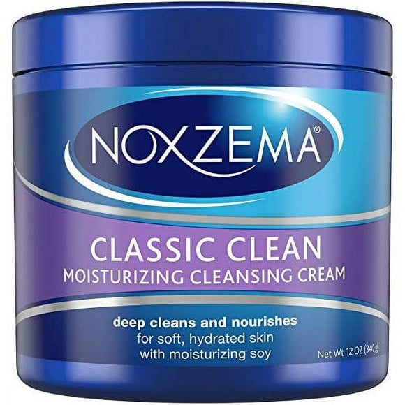 Noxzema Classic Clean Moisture Cleansing Cream 12 Ounce Jar (354ml) (2 Pack)