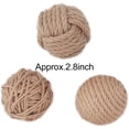 thumbnail image 3 of Pack of 6 Orbs Decorative Balls 2.8" Assorted Jute Rope Spheres Orbs Rustic Decorative Balls for Centerpiece Bowl Fillers Farmehouse, Vase Tray Filler, Home Tabletop Décor, Housewarming Gift (Brown), 3 of 4