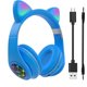 thumbnail image 1 of Monstrate Auriculares con orejas de gato con micrófono Bluetooth 5,0, auriculares inalámbricos con cancelación de ruido RGB, Gamer, adultos, niños y Cables de audio/vídeo No.06, 1 of 8