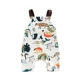 thumbnail image 1 of Baby Boys Girls Jumpsuit, Sleeveless Cartoon Animal Print Button Closure Summer Romper for Toddlers, 1 of 8