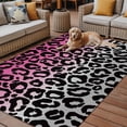 thumbnail image 4 of 3' x 5' Outdoor Rug, Pink Gray Ombre Leopard Outdoor Washable Rug Large Floor Carpet, Modern Abstract Art Aesthetics Non Shedding Area Rug for Outside Patio RV Porch Deck Balcony Camping Living Room, 4 of 9