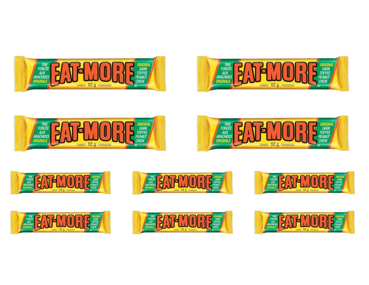 Hershey's Eat-More Dark Toffee Peanut Chocolate Bars 10-Pack (52g Each)