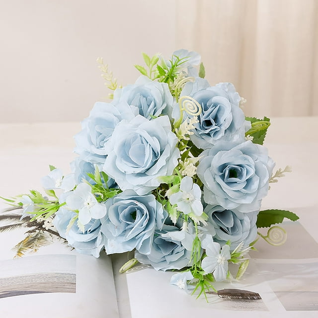 DPTALR Nordic Ins Artificial Flower Simulation Flower Living Room Decoration Plastic Flower Silk Flower Dining Table Flower Decoration Bouquet Simulation Rose