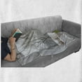 thumbnail image 6 of Winter Soft Flannel Fleece Blanket, Green Teacup on Windowsill Forest Outdoors Snowstorm Scenic Countryside, Cozy Plush for Indoor and Outdoor Use, 50" x 60", Apple Green Beige White, by Ambesonne, 6 of 6