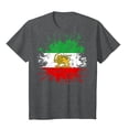thumbnail image 6 of GEWSEY Women's Lion Sword Sun Iran Flag Crew Neck Short Sleeve Cotton T-Shirt (Dark Gray, 3XL), 6 of 6