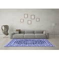 thumbnail image 3 of Ahgly Company Machine Washable Indoor Rectangle Persian Blue Traditional Area Rugs, 7' x 10', 3 of 4