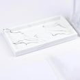 thumbnail image 2 of Plateau de Rangement en Marbre Plateau de Salle de Bain pour Meuble-Lavabo Plateau de Réservoir de Toilette Plat à Bijoux Plateau de Service pour Baignoire Blanc, 2 of 8