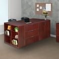 thumbnail image 2 of Regency Legacy Stand Up 2 Desk/ Storage Cabinet/ Lateral File Quad with Bookcase End- Mahogany, 2 of 6