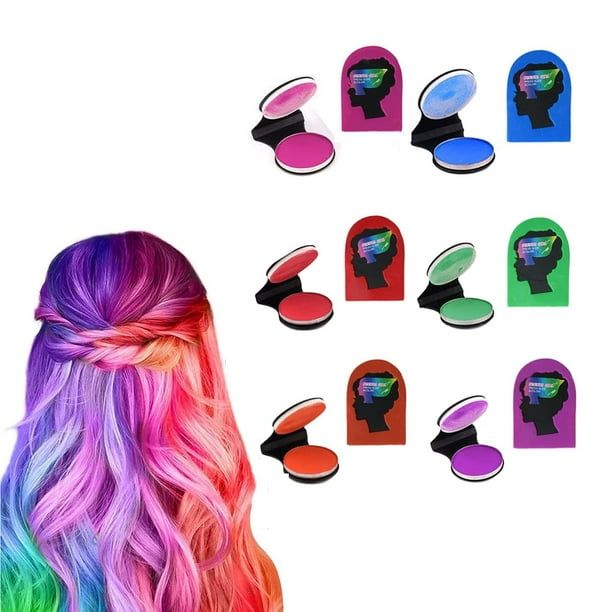 Xihbxyly Polvos Desechables para Teñir El Cabello, Trenzas Coloridas, Universales, 3 G