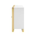thumbnail image 4 of Posh Living Haukea 4-Door & 2 Adjustable Shelves Modern Wood Sideboard in White, 4 of 7