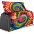 thumbnail image 2 of Tribal Ethnic Tie Dye Mailbox Covers, Spiral Colorful Magnetic Post Box Cover Wraps Standard Size 21x18 in for Garden Yard Decor, 2 of 3