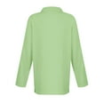 thumbnail image 5 of Pxiakgy Women's Polo Shirts Cotton 3-Button Long Sleeve Collared Tops Summer Cool Shirt Uniform Casual Shirts Women's Short Sleeved Slim Fit Casual Fashion Top Mint Green S, 5 of 5