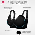 thumbnail image 4 of HORIGEN HL-144WX Wireless Nursing Bras for Breastfeeding & Pumping, Seamless Maternity Bra with Removable Pads, Breathable Everyday Wear for Women S-XXL, 4 of 6
