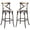 Brown, variant on Home Square 2-Piece Furniture Wood Bar Stool Set in Antique Turquoise