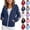 Navy, variant on Chiccall Girls Bows Zip Up Hoodies Drawstring Pocket Loose Soft Daily Sweatshirt School Walking Street Outdoor Holiday Hooded Zip Jacket for Kids