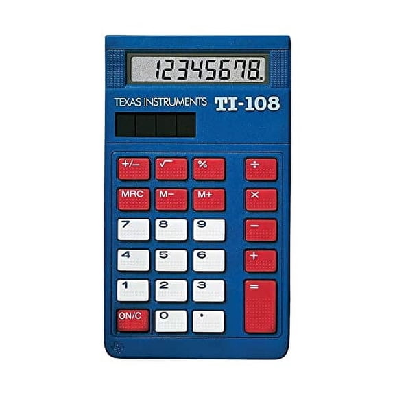 TI-108 Teacher Kit TI-108TK 8-Digit Desktop Calculator, Blue (TI108TK)
