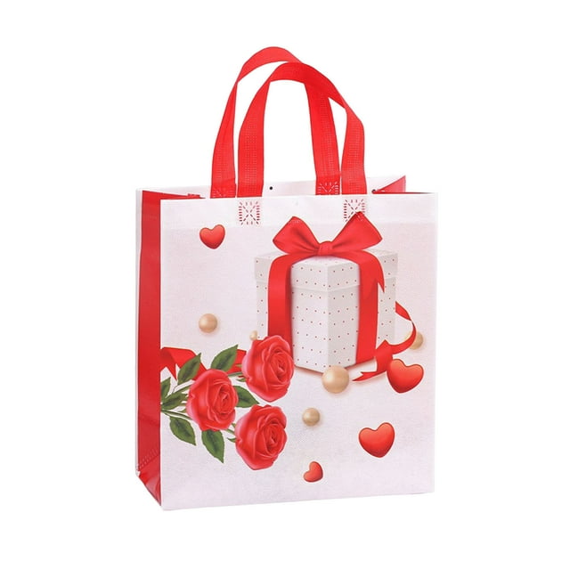 Bdday Sacs de Rangement, Sac Cadeau de la Saint-Valentin, Sac à Main Non Tissé, Sac de Courses Imperméable, Boîte Cadeau, Rangement pour Dortoir