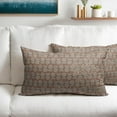 thumbnail image 2 of Brown Floral Lumbar Pillow Covers 12x20 Set of 2 Rustic Old Style Block Print Outdoor Decorative Throw Pillows Farmhouse Vintage Flowers Rectangle Pillowcases Decor for Home Sofa Couch Bed, 2 of 6