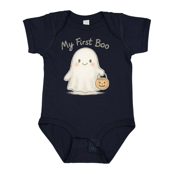 Inktastic My First Boo Cute Ghost Halloween Boys or Girls Baby Bodysuit
