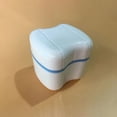 Denture Cup Bath Box Case With Strainer Basket Retainer Case Soaking