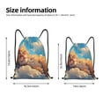 thumbnail image 2 of Sikiie Cloud Sleeping Cat Drawstring Backpack Drawstring Bags, Draw String Back Bag for Sports, Gym, Travel, Swimming, Beach-Medium, 2 of 6