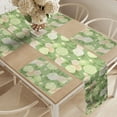 thumbnail image 2 of Ambesonne Rose Table Runner & Placemats, Pastel Abstract Blossoms, Placemat 4 pcs + Runner 14"x72", Pistachio Green White, 2 of 2