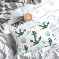 thumbnail image 5 of Honeii Anchors And Shells Print Pillow Cases,Plush Throw Pillow Covers,Decorative Pillowcase for Sofa, Couch, Living Room-20"x30", 5 of 6