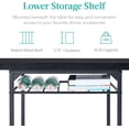 thumbnail image 4 of Songqin 3-Piece Modern Dining Set, Space Saving Dinette for Kitchen, Dining Room, Small Space w/Steel Frame, Built-in Storage Rack - Black/Black, 4 of 14