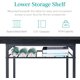 thumbnail image 4 of Songqin 3-Piece Modern Dining Set, Space Saving Dinette for Kitchen, Dining Room, Small Space w/Steel Frame, Built-in Storage Rack - Black/Black, 4 of 14