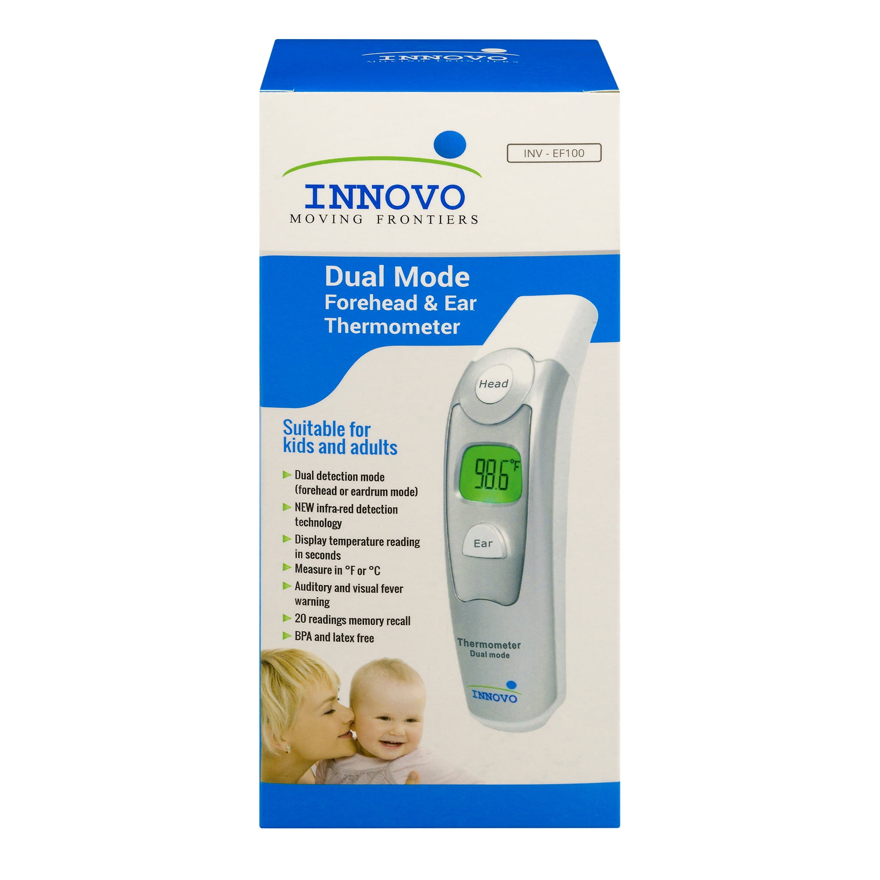 Innovo Baby and Kid Forehead and Ear Thermometer