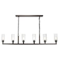 thumbnail image 4 of Jamie Young Co Linear 6-Light Modern Metal/Glass Chandelier in Oil Rubbed Bronze, 4 of 5
