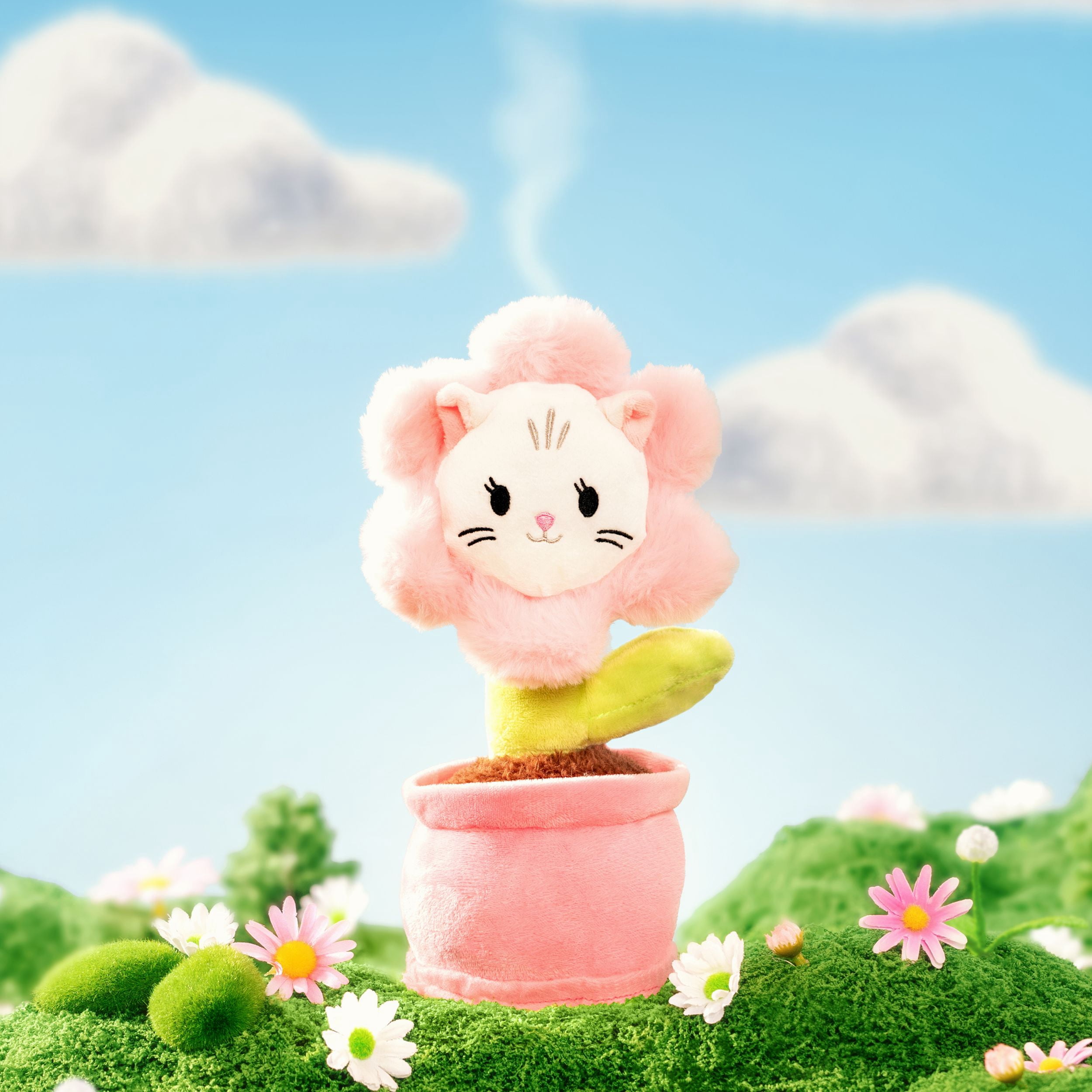 i love aromie™ Posypurr - Hibiscus Scented Flower Plush with Visible Magic Mist. Refillable Fragrance Toy for Kids 4+